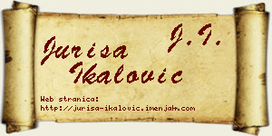 Juriša Ikalović vizit kartica